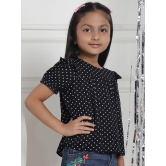 MINI & MING Girls Polka Dot Puff Sleeves Printed Top