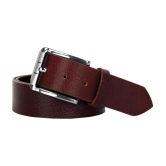 Leather World - Brown 100% Leather Men's Formal Belt ( Pack of 1 ) - None