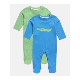 MINI KLUB Multicolor Cotton Bodysuit For Baby Boy ( Pack of 2 ) - None