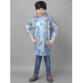 Dollar Rainguard Kids Full Sleeve Face Printed Long Raincoat With Adjustable Hood and Pocket - None