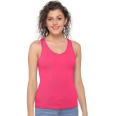 Sona 8008 Pink Camisole Racer Back for Gym Workout, Exercise, Yoga etc-S / Pink / Cotton