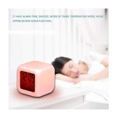 DAYBETTER Digital Plastic Square Table Clock - Pack of 1