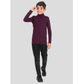 YHA - Purple Woollen Blend Boys Pullover Sweaters ( Pack of 1 ) - None