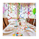 Party Propz Multicolour Birthday Decoration kit Combo Items - 48 Pcs Set With Happy Bday Sash, Pom pom, Metallic Balloons, Birthday Banner Ribbon with Fairy Light For Kids, Husband, Boys, Gi