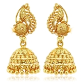 VIVASTRI Golden Jhumki Earrings ( Pack of 1 ) - Golden