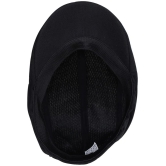 Zacharias Black Cotton Mens Cap ( Pack of 1 ) - Black