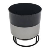 Dual Tone Metal Planter Grey - Black