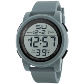 Rhonium Light Grey Silicon Digital Mens Watch