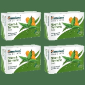 Himalaya Neem & Turmeric Bathing Soap, Cleanses & Purifies Skin, 75 G (Pack Of 4)