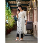 Juniper Rayon Printed Flared Womens Kurti - Beige ( Pack of 1 ) - None