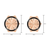 acnos Rose Gold Stainless Steel Analog Couples Watch