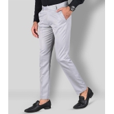 MANCREW - Light Grey Polycotton Slim - Fit Men's Formal Pants ( Pack of 2 )