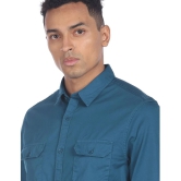 Ruggers Cotton Blend Regular Fit Solids Mens Casual Shirt - Green ( Pack of 1 ) - None