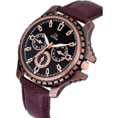 Septem Multicolor Leather Analog Mens Watch