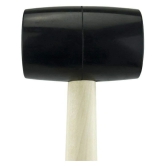 DIY Crafts Jewelers Hammer Black Rubber Mallet with Wooden Handle Rubber Mallet Do it Your Self Tools. (1 Pack)