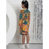 MINI & MING Girls Sweetheart Neck Tropical A-Line Midi Dress