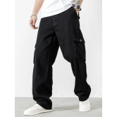 Black Baggy Men Cargo Jeans - Style and Function Combined-38