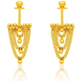 LUV FASHION Golden Drop Earrings ( Pack of 1 ) - Golden