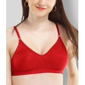 Madam - Red Cotton Non - Padded Womens T-Shirt Bra ( Pack of 1 ) - 36B