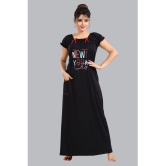 FOMTI Black Cotton Nighty - Free Size