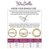 YouBella Stylish Traditional Jewellery Gold Plated Bangle Set for Women (Golden)(YBBN_91103_2.4) - None