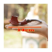 JMALL Brown 14 cm Wooden Pipe - Pack of 1