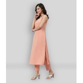 Janasya - Pink Straight Crepe Womens Stitched Salwar Suit ( Pack of 1 ) - None