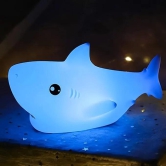 Cute Lamp, Night Lamp for Kids, Cute Night Lamp, Cute Lamps, Lamp for Kids, Night Lamp for Kids Bedroom, Cute Light Lamp, Birthday Gifts, Rechargeable, Silicone, Colour Changing - Shark Lamp
