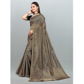 Om Shantam Sarees - Black Organza Saree With Blouse Piece ( Pack of 1 ) - Black