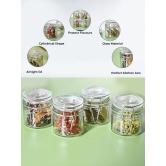 VON CASA Jar Set of 4 PCS 80ml - Transparent Glass Glossy Finish