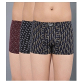 Pack of 3 Dollar Bigboss Cotton Blend Boys Trunks ( Multi Color ) MBKTR-10-CZYLNG-PO3-CO3 - None