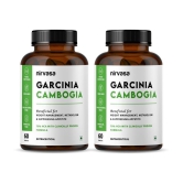 Nirvasa Garcinia Cambogia Tablets with 70% HCA, Green Tea Extract, & Piperine | Helps Manage Weight, Controls Cholesterol | 120 Capsules Set of 2