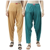 Jcss - Viscose Multicoloured Women''s Patiala ( Pack of 2 ) - XL