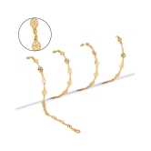 AanyaCentric Gold Plated Golden Alloy Chain Mala Combo for Men and Women - Golden