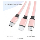 NBOX - Pink 3A Multi Pin Cable 1.2 Meter - Pink