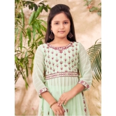 Aarika Sea Green Georgette Girls Kurta and Sharara Set ( Pack of 1 ) - None