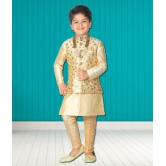 Ahhaaaa Kids Ethnic Sherwani and Pajama With Dupatta Set for Boys - None