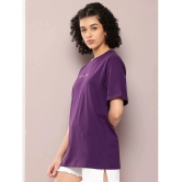 Dillinger Purple Cotton Loose Fit Womens T-Shirt ( Pack of 1 ) - None