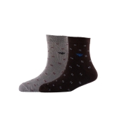 Men Pack Of 2 Patterned Cotton Ankle Length Socks