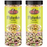 YUM YUM Premium Unsalted Pista Kernels without Shell 300g Jar (Pack of 2-150g Each) Pistachios