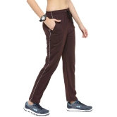 Uzarus Brown Cotton Blend Trackpants - Single - M