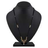 Asmitta Traditional Oxidised Gold Plated Opera Style Lct Stone Mangalsutra For Women - Golden