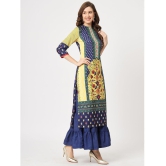 Pannkh - Yellow Rayon Womens Straight Kurti ( Pack of 1 ) - None