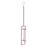 Modern Glass Garden Test Tube Hanging Planter/Vase (10 Inch, Red)