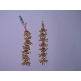 Indian Traditional Gold Plated Chandbali Earrings With Pearls