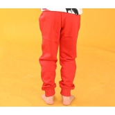 RED FLEECE WARM BOYS JOGGER - RED-8-9 YEARS / 1N / RED