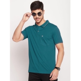 UNIBERRY - Teal Blue Cotton Blend Regular Fit Mens Polo T Shirt ( Pack of 2 ) - None