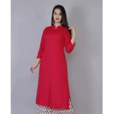 Doriya Pink Rayon A-line Kurti - Single - None