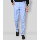 MANCREW - Light Blue Polycotton Slim - Fit Men's Formal Pants ( Pack of 1 ) - None