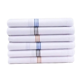 THRIFTKART White Cotton Mens Handkerchief ( Pack of 6 ) - White